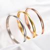 Basis Roestvrij Staal Eenvoudige Armband voor Vrouwen Openbare Gladde Manchet Armband Polished Metaal Sieraden Accessoires Cadeau