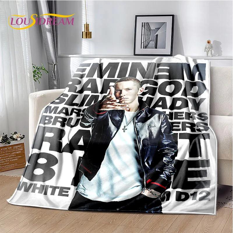 Rapper Eminem Tupac 2pac Hip-Hop Music Rap God Blanket,Soft Throw Blanket for Home Bedroom Bed Sofa Picnic Travel Cover Gift