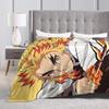 Flame Hashira Kyojuro Rengoku Blanket Anime Demon Slayer Fleece Awesome Breathable Throw Blanket for Coverlet Spring/Autumn