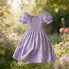 Girl Summer Princess Dress With Floral Print Cotton Blend For Toddler