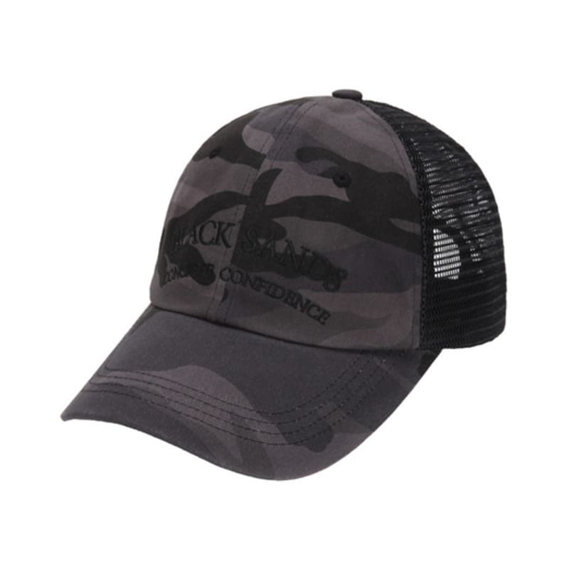 BLACK SANDS Arch Embroidery Camo Mesh Ball Cap (2 colors)