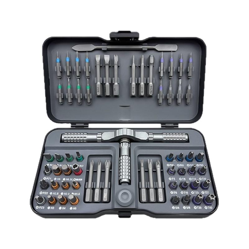 65 in 1 Multi Bit Magnetic Screwdriver Set Magnetic Screw Driver Multi-purpose Ratchet Wrench Screwdriver Magnetic Bit 1