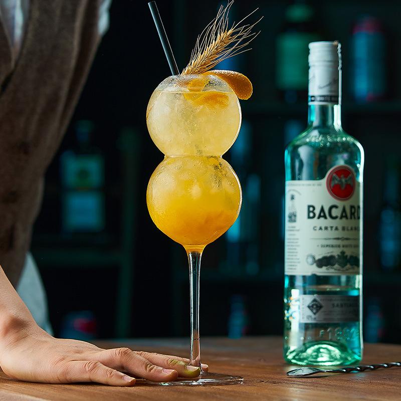 Mesoemia creative ins style bubble ball high borosilicate crystal glass tall cocktail glass juice glass bar special glass