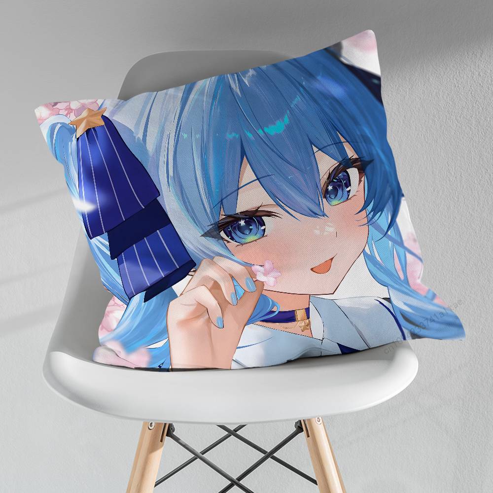 HHoshimachi SSuisei Throw Pillow Case Living Room Sofa Cushion Cover For Home Bedroom Decoration Protector