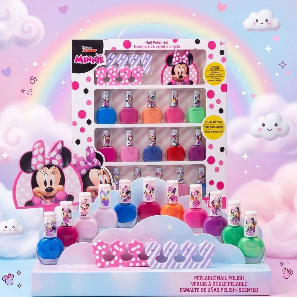 Disney Princess Minnie Mouse Hello Kitty Children's Water-based Nail Polish 18-Piece Gift Set Kids Nail Stickers Gift for Niece/Nephew Daycare 1 pcs