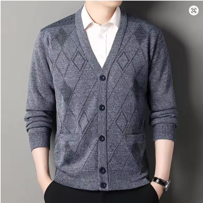 Men's Casual Cardigan Jacket V-neck Sweater Men's Autumn Winter Clothes Button Knit Cardigans Mens Knitting Sweaters Outwear