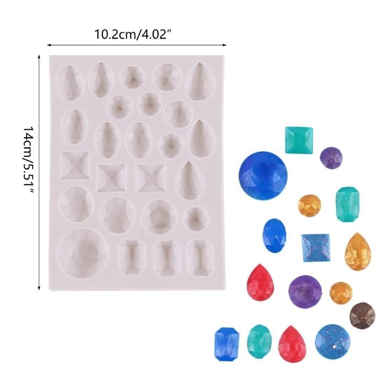 Geometric Gem- Green Bean Cake Chocolate Cake Fondant Mold Diy Baking Manual Mold Food Grade Silicone Fondant Mould