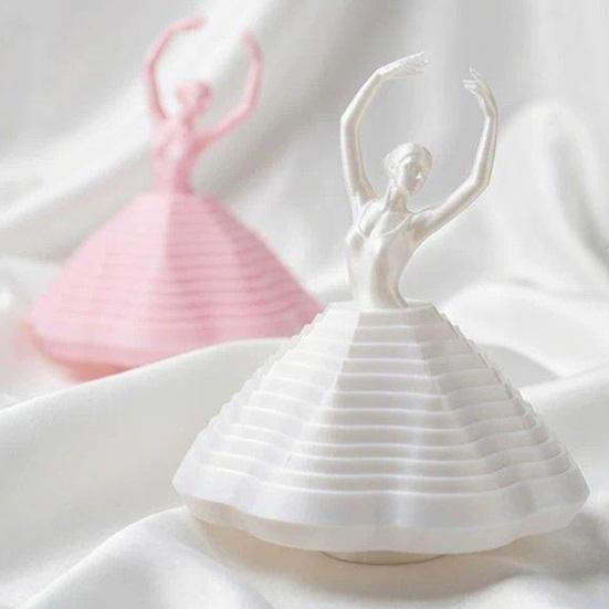 3D Printed Spinning Ballerina Fidget Toy Ballet Dancer Spinner Spiral Sensory Toy for Stress Relief Home Office Desktop Decoration