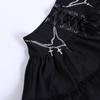GMXIA Trend letnej halloweenskej párty Slim-fit Chain Cross Dvojitá gotická polovičná sukňa pre ženy