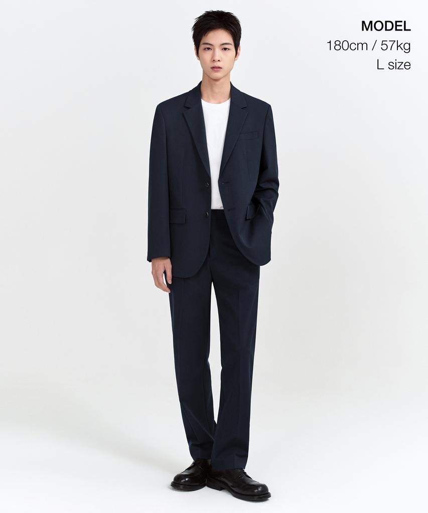 Musinsa Standard Relaxed Basic Blazer [Navy]