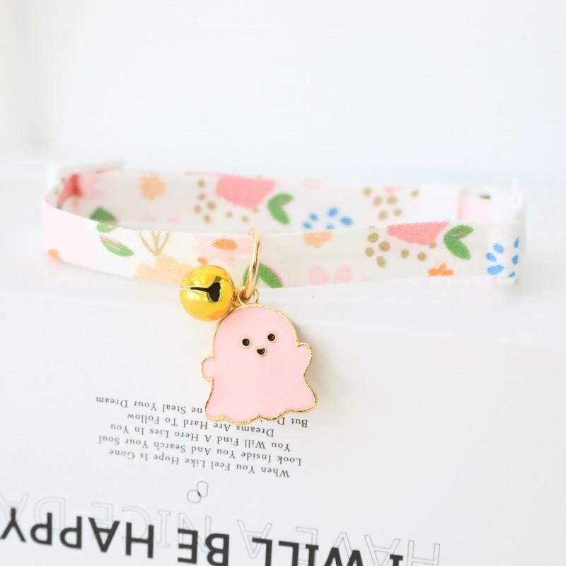 Colorful Cartoon Pet Collar With Bell Safety Buckle Cats Dogs Small Medium Pets
