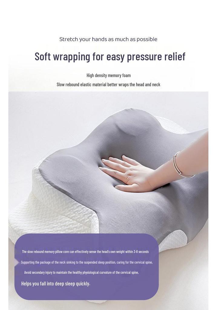 Ergonomic Butterfly Memory Foam Neck Pillow with Cervical Support