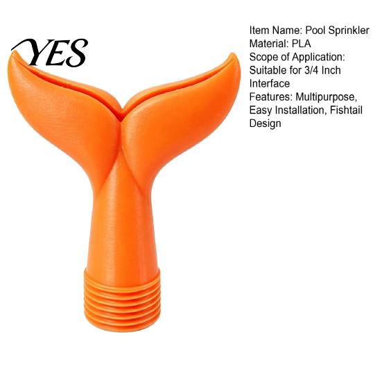 Potenziatore di Flusso d'Acqua Irrigatore per Piscina Aeratore Irrigatore, Fontana a Coda di Pesce, Raffrescatore Estivo 3/4 di Pollice 3/4" Adattamento Universale per Piscine Aerazione