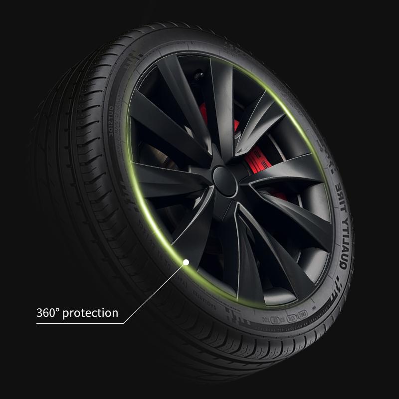 4PCS Model 3 (2017-2023) 18 Inch Wheel Cover Performance Replacement Hub Cap Automobile Full Rim Hub Cover Accessories For Tesla