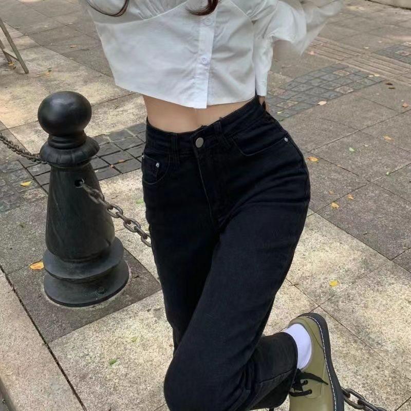 

Korean Style High-Waisted Stretch Denim Flared Pants for Women - Spring/Autumn Fashion XL