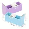 3Pcs Solid Color Tape Dispenser, ABS Tape Holder, Office Stationery, Adhesive Fastening Supplies, Desk Tape Stand