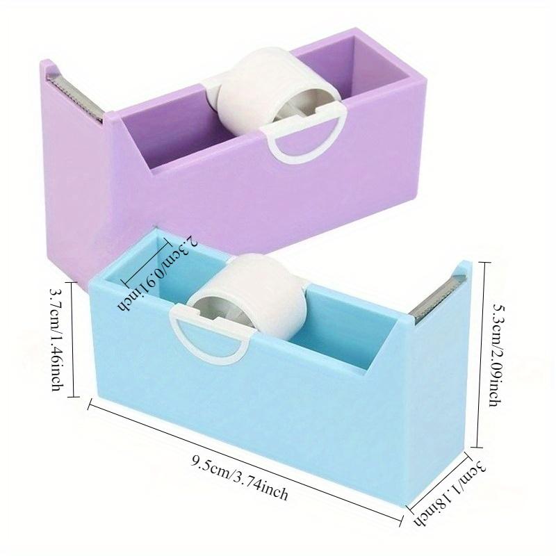 3Pcs Solid Color Tape Dispenser, ABS Tape Holder, Office Stationery, Adhesive Fastening Supplies, Desk Tape Stand