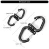 360 Rotating Double Carabiner Mountaineering Buckles Camping Double Hook Portable S Chain Hook Camping Accessories