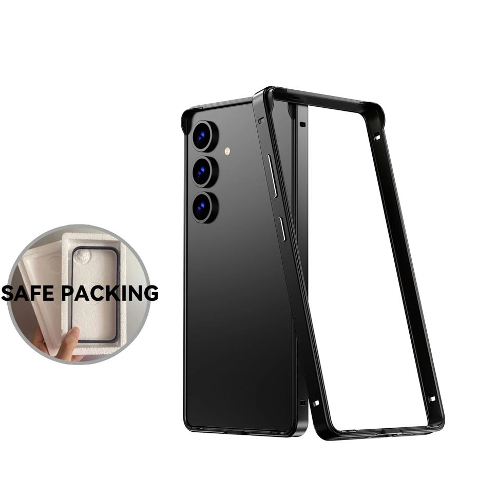 Stylový a lehký kryt s hliníkovým kovovým rámem pro Samsung S26 Ultra S25 S24 Plus, kryt pro odvod tepla