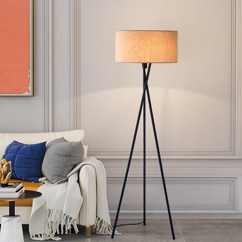 Nu Feng Black 12W Warm Light Corner Floor Lamp