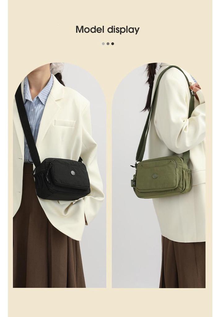 Autumn 2025 Large Capacity Nylon Crossbody Bag - Women's Multi-Compartment Trendy Square Bag for Moms