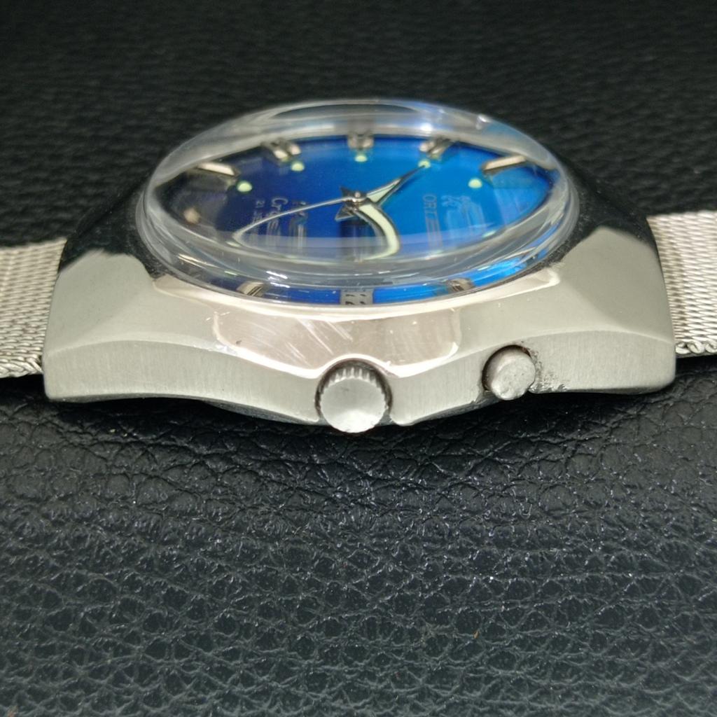 AUTOMATIC VINTAGE ORIENT AAA CRYSTAL JAPAN MENS ORIGINAL DIAL WATCH a706922-1