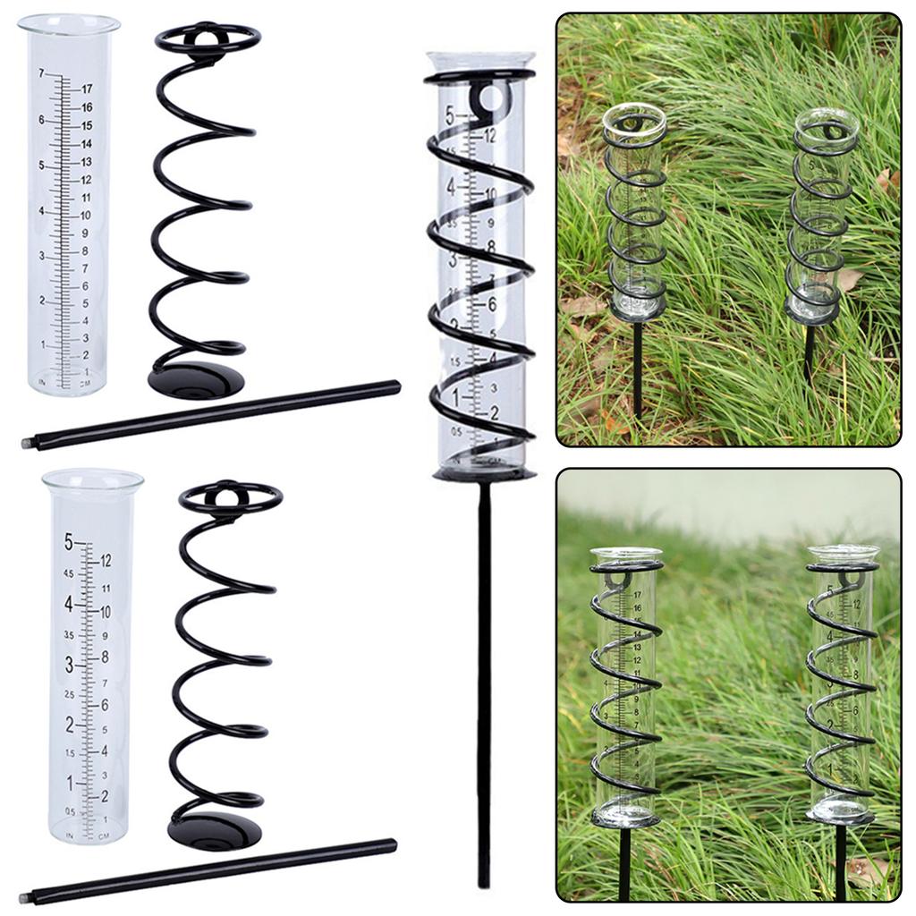 Frostproof Rain Gauge With Metal Ground Spike Easy To Read Design For Garden Courtyard