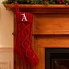 Christmas Stockings with Initials 18" Large Embroidered Monogram Knit Christmas Stocking Holiday Family Stocking for Fireplace Party Decoration