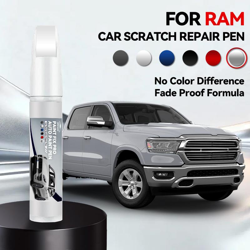 

For RAM 1990-2026 Paint Repair Pen Touch Up Scratch Remover DIY Auto Accessories Black White Silver Gray Blue Red срібний