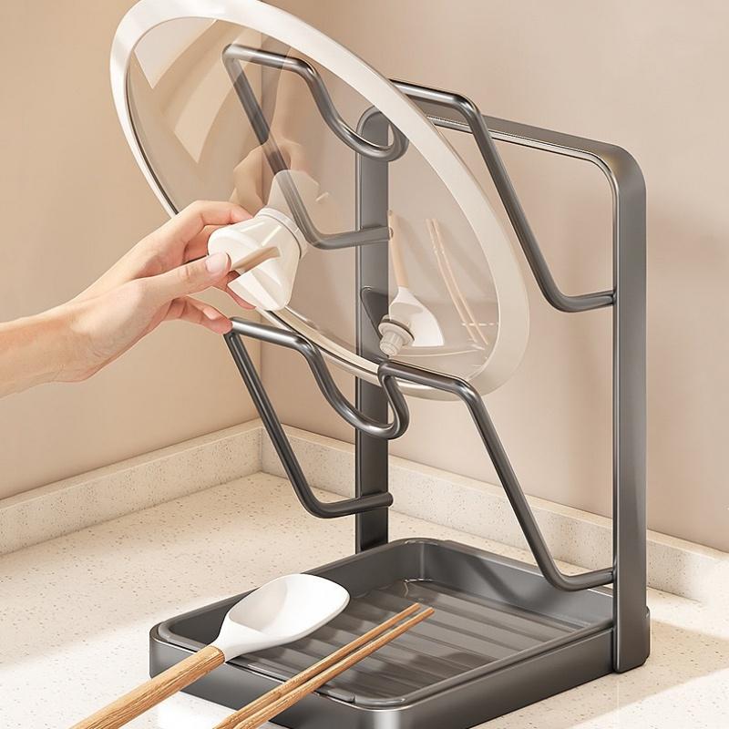 Pot Lid Rack Pot Cover Cutting Board Holder Pot Lid Organizer For Countertop Pot Lid Storage Rack Kitchen Organizer