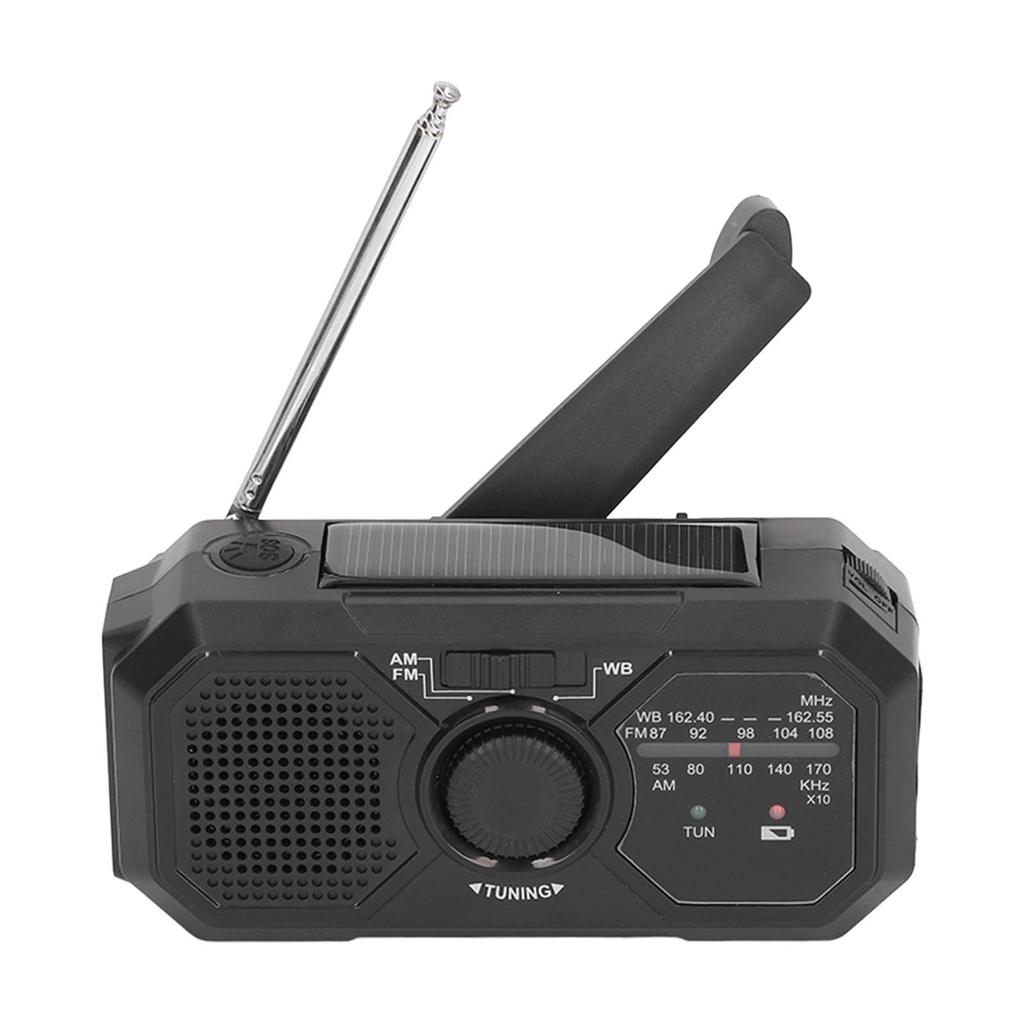 Solar Hand Crank Radio NOAA Portable Multifunctional Hand Crank Weather Emergency Radio for Outdoor