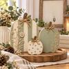 3 pcs Dots Flower Wildflower Pumpkin Figurine Home Decor Tabletop Ornament  Fall Season