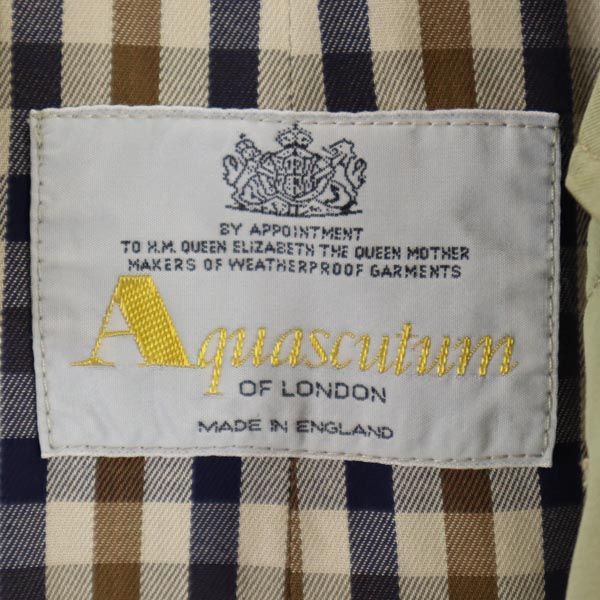 Aquascutum Made In the UK Stainless Collar Coat Beige Men's Used