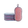 Dual-Sided Non-Shedding Figure-Eight Dishwashing Sponge with Silver Wire for Multi-Functional Cleaning