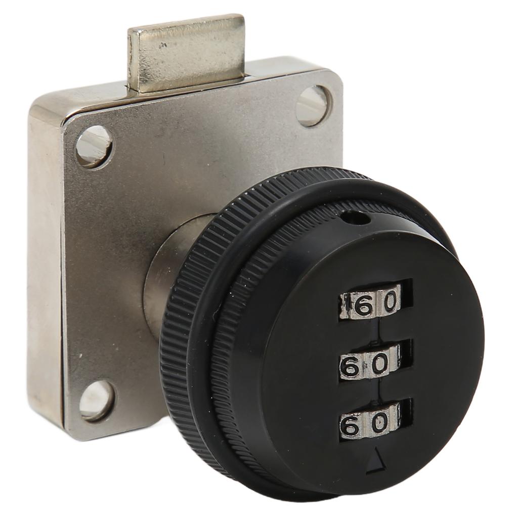 Combination Cam Lock Zinc Alloy Keyless Password Drawer Lock for Home Office Wardrobe Locker Black