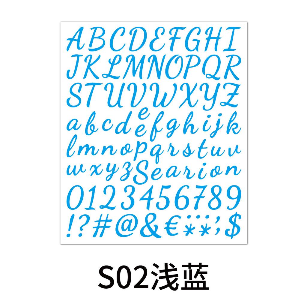 1 Inch Handwritten Alphabet Number Stickers Waterproof Vinyl Self Adhesive for DIY Journaling Scrapbooking Wholesale