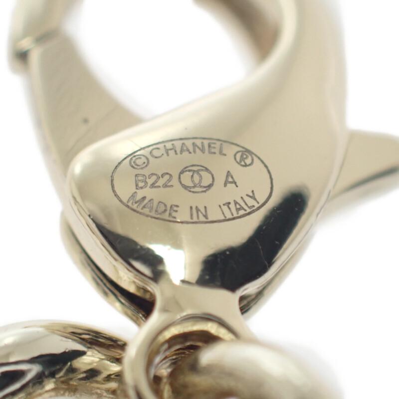 Chanel Pasek metalowy złoty/biały Kobiety