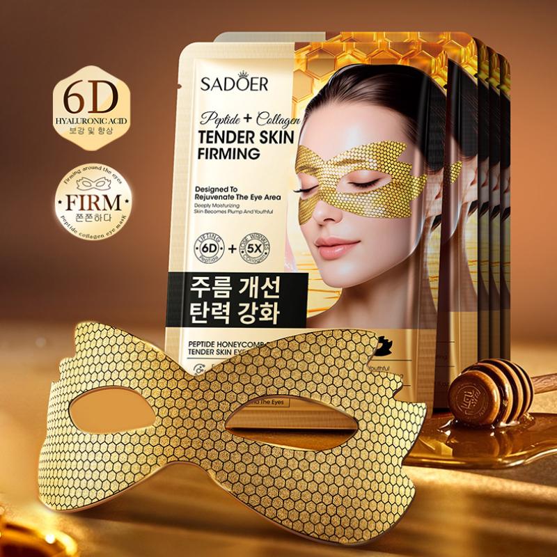 Caffeine Honeycomb Firming Eye Mask SADOER Moisturizing Rejuvenating Eye Mask Patch