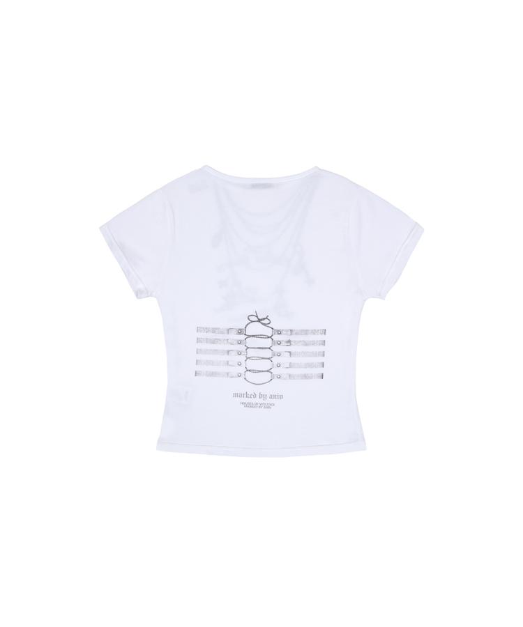 Eonibeu Jewelry See-Though T-Shirt White