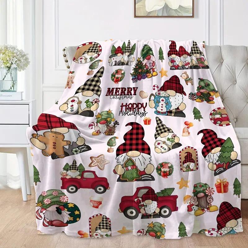 

Christmas gift cookies Printed Blanket for Sofa Bed Travel Camping Living Room Office Conditioning Blanket for All Seasons Gifts 75x90cm
