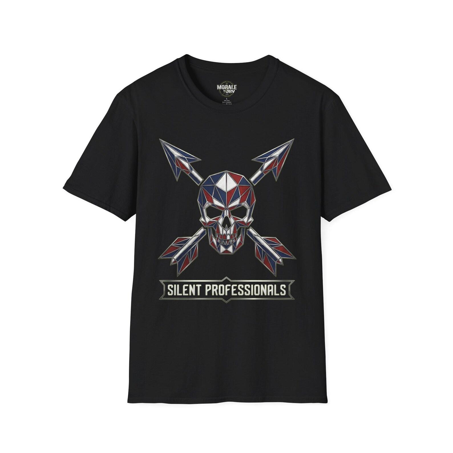 Geometric Skull with Crossed Arrows T-Shirt Silent Professionals 4XL