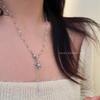 Elegant Rotatable Zircon Snowflake Pendant Necklace - High-End Luxury Clavicle Sweater Chain