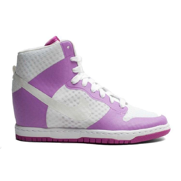 Nike Dunk Sky Hi 2.0 Bequem Rutschfest Stoßdämpfend Abriebfest High-Top Skateschuhe Damen Sneaker Weiß Lila 725069-102