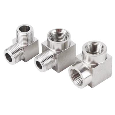 Hochdruck 1/8" 1/4" 3/8" 1/2" 3/4" 1 BSP NPT Innen/Außen 90 Grad Winkelstück Verbinder Kupplung 304 Edelstahl Rohrfitting Wasser Gas