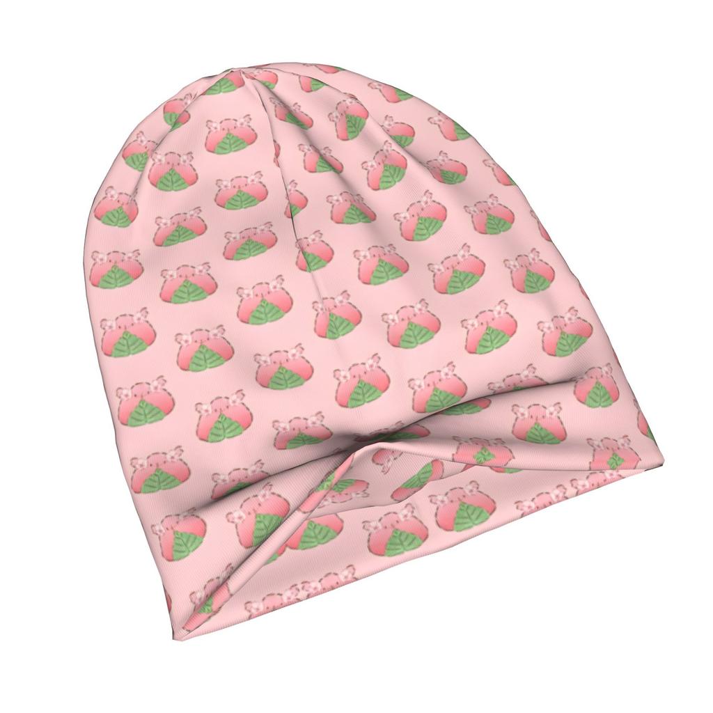 ZLIENSZUS Sakura Mochi Pup Knit Hat - Adult Slouchy with Mochi Character, Subtle Fashion Details & Warm Winter Accessory Suitable for Cold Weather, Da
