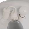 Lampe champignon Omia hauteur 34 cm argent Atmosphera