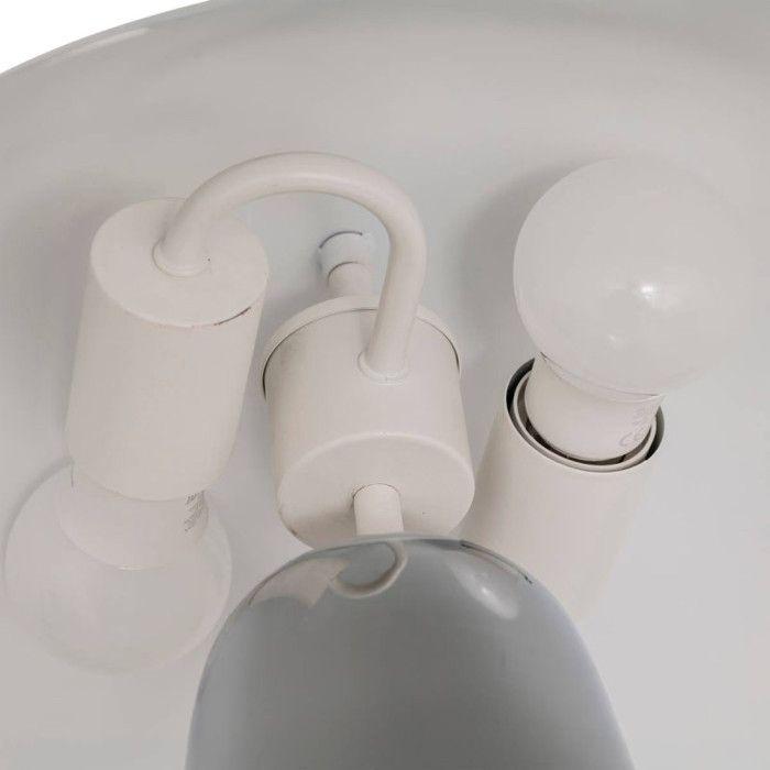 Lampe champignon Omia hauteur 34 cm argent Atmosphera