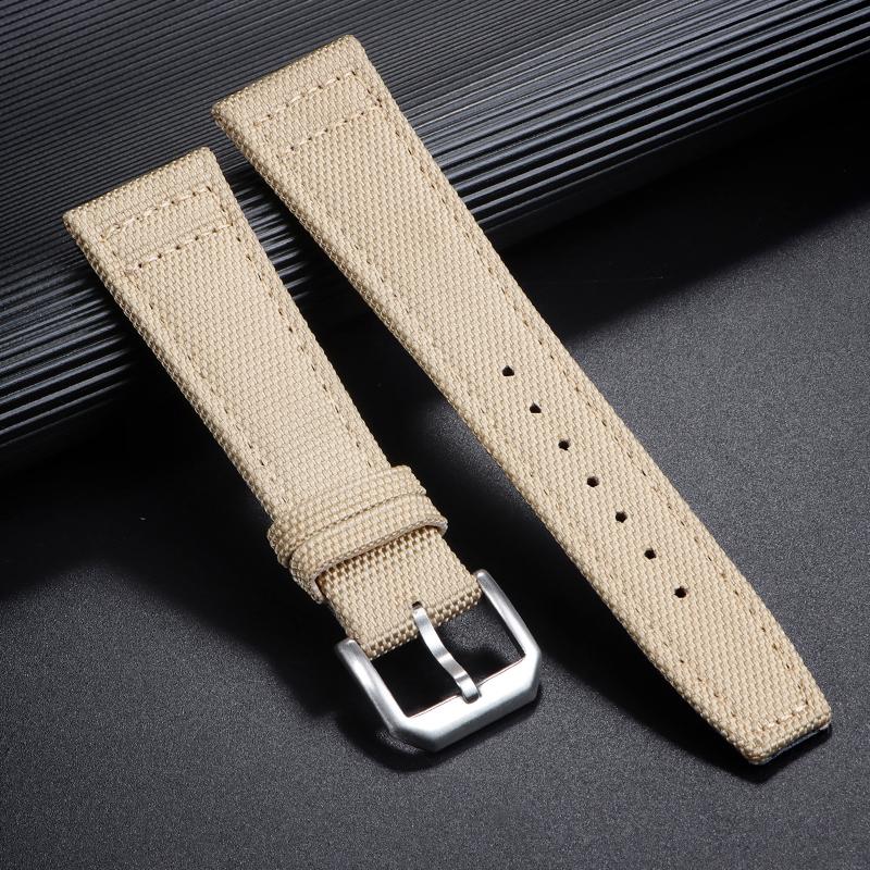 

Нейлоновый холщовый ремешок для часов 20 мм 21 мм 22 мм ремешок для IWC Pilot водонепроницаемый спортивный ремешок для часов кожаный наручный ремень мужской женский браслет 20mm белый