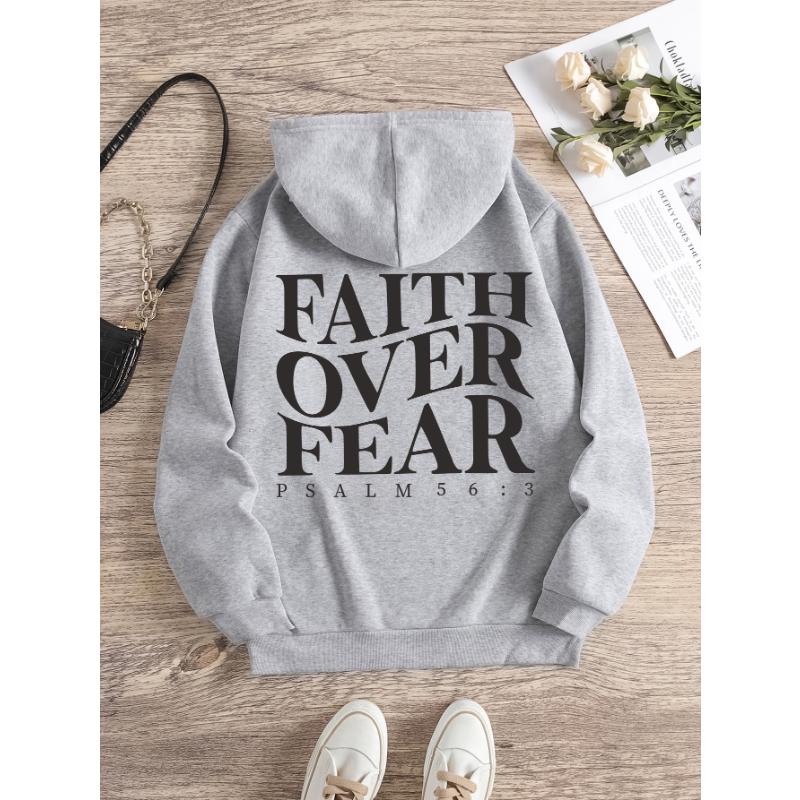 Faith over fear Christian Hoodie Christian hoodie Jesus hoodie Fashion hoodie Bible Verse Men and women can be aesthetic 2026