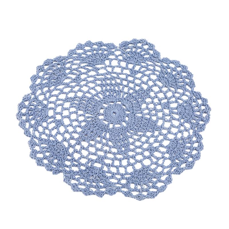 Crochet Doilies Handmade Round Cotton Lace Table Placemats Knitted Tablecloth for Home Kitchen Dining Room Wedding Party Decoration
